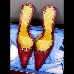 Lambertson Red Leather Mule - Size 5 - NIB